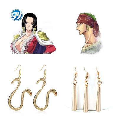 China FASHIONABLE pendant potala aretes de earrings Snake Girl Boa Hancock Zoro Earrings Anime Cosplay Jewelry Men Women Drop Earring for sale