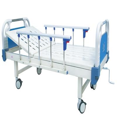 China Hospital Clinic Price Hospital Bed Cheap Adjustable Crank Manual Hospital Bed One Bed for sale