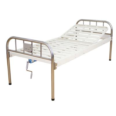 China Manufacturer Two Crank Adjustable Chinese Manual Adjustable Stainless Steel Bed Medical Hospital Bed for sale