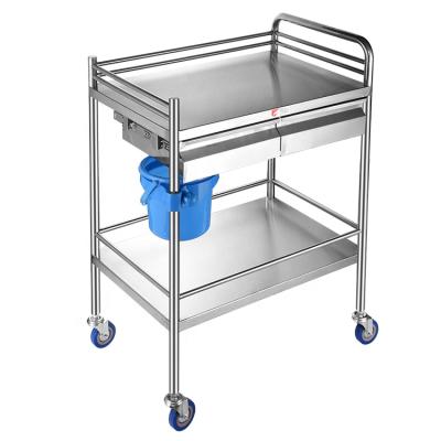 China Medical Trolley Stainless Steel Trolley Medical Hospital Medical Nursing Trolley at Hospital Clinic Best Prices for sale