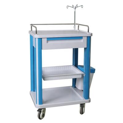 China ABS Plastic Cheap Medical Trolley With Drawers Medical Treatment Trolley ABS Hospital Medical Trolley for sale