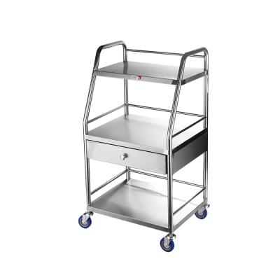 China China Best Price Medical Instrument Trolley Hospital Emergency Delivery Food Stainless Steel Transport Solution Trolley for sale