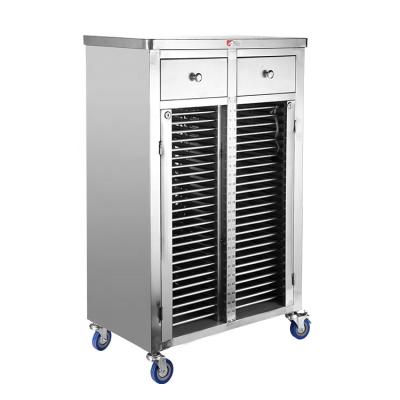 China Hospital Clinic Medical Equipment Stainless Steel Trolley Patient Medical Record Trolley for sale