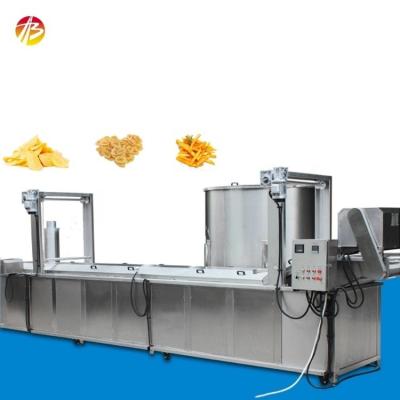 China 500 kg automatische continue aardappel plantaardige chips pindakaas donut frietmachine Te koop