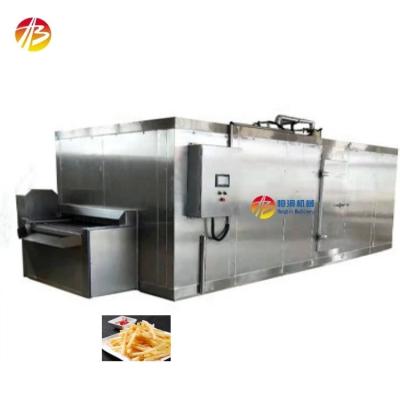 China Máquina de congelación rápida Fries congelador de túnel con alta productividad y SUS 304 IQF en venta