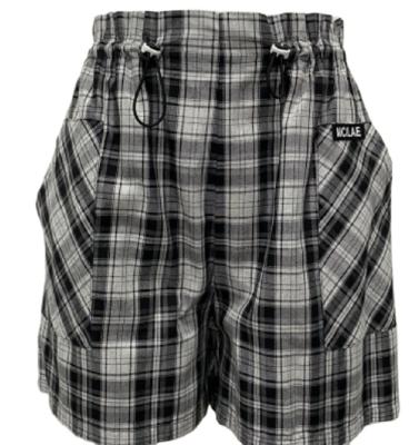 China Comfortable high quality, breathable breathable ladies and girls checked shorts for sale