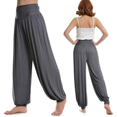 China Unisex Casual Loose Anti-wrinkle Leisure Pants Yoga Dance Long Pants Loose Sports Pants Solid Soft Women Bloomers Fitness Sports for sale