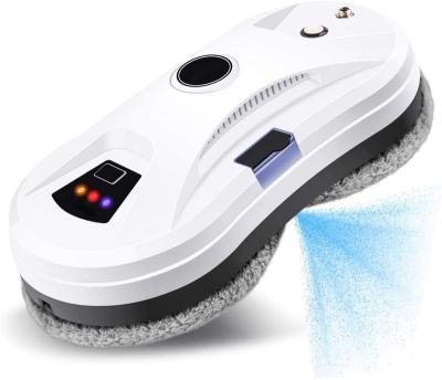 China Household Window Glass Cleaning Robot Automatic Smart Remover with Ultrasonic Water Spray and Control via Smartphone or Remote for sale