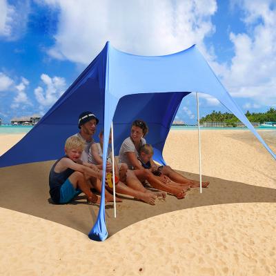 China Extended Type Beach Tent Pop Up Canopy Outdoor Sun Shelter Shade Tent, Portable Sunshade For Beach Camping for sale