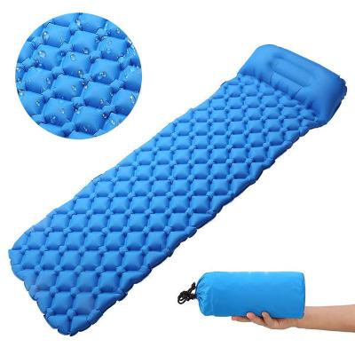 China Lightweight Travel Boosting Portable TPU Sleep Protection Moisture Proof Inflatable Sleep Mat With Pillow Lightweight Camping for sale