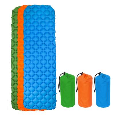 China Outdoor Ultralight Camping Air Cushion Bed Sleep Pad Folding Single Inflation Backpacking Mattress for sale