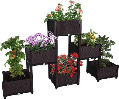 China Easy Assemble Raised Garden Bed Raised Planter Box Vegetables Plant Outdoor Raised Bed Kits Indoor Planting Box Container for sale