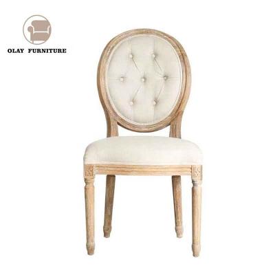 China Solid Wood Gold Stacking Wedding Louis Dining Chair Event Rental Furniture for sale