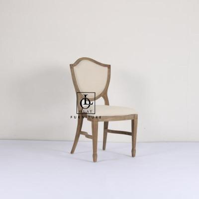 China (Others) 2022 Style Adjustable Canvas Fabric French Birch Wood Dining Chair For Wedding Event Rental for sale