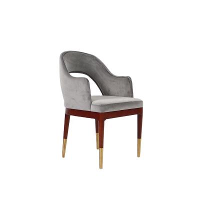 China 2022 Design Modern Velvet Fabric Dining Chair With Gold Stainless Steel Feet for sale