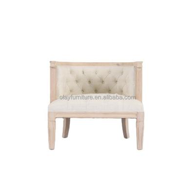 China French Design One Of The Best Selling Other Seat Wooden Sofa Canvas Sofa With Buttons To Wedding for sale