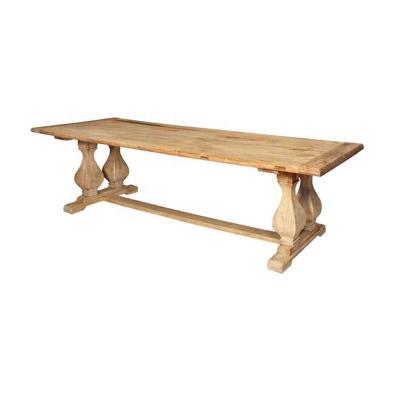 China Modern Top Selling Antique Rectangular Rustic Wooden Dining Table for sale