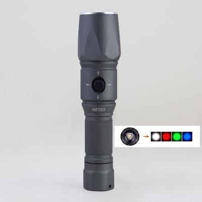 Κίνα Industrial 4 Color In 1 Tactical LED Torch Signal Rechargeable Railway Traffic Flashlight προς πώληση