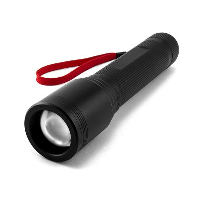 China Camping 600LM LED 3-Cell D Flashlight Black for sale