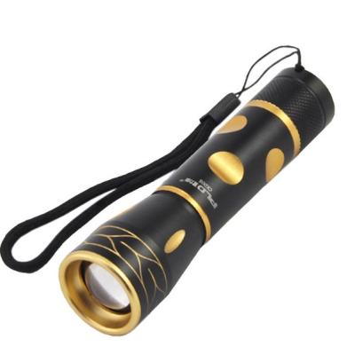 Κίνα Special Design LED Torch 1000 Lumens Camping GOLD Point Powerful Flashlight Zoom Aluminum Alloy Camping Rise προς πώληση