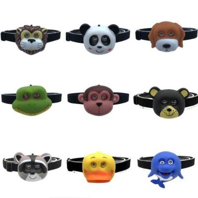 China Cartoon camping animal headlamp for kids boys girls or adults perfect for camping hike reading and parties head lamp for sale