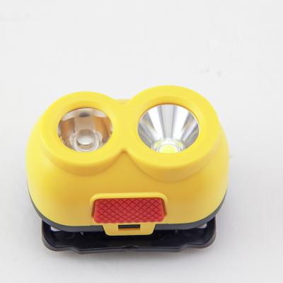 China Small Lovely Cartoon Kids Yellow Parties Headlight Super Bright Head Light Camping for sale