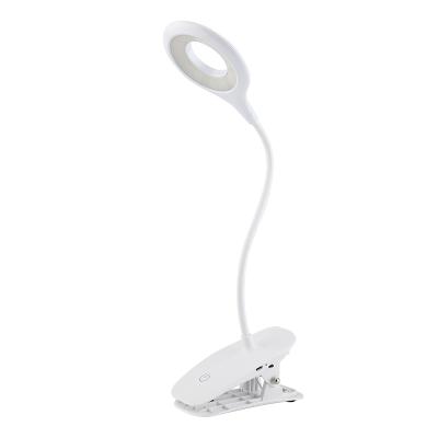 China Modern USB Rechargeable Slick Touch Control LED Clip On Book Reading Light for sale