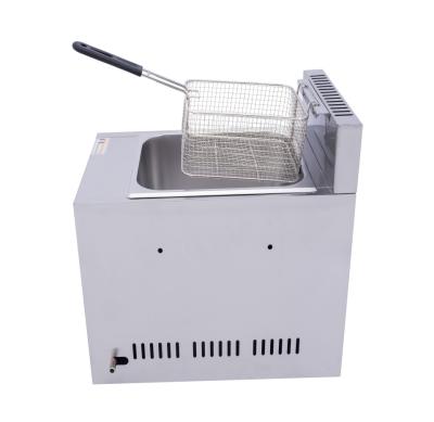 China Home Kitchen Use Hotels 6L Commercial Stainless Steel Gas Single Tank Deep Fryer French Fry Machine for sale