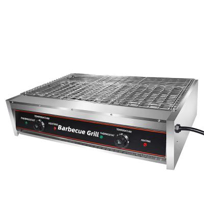 China Easily Assembled Easily Assembled High Power Tabletop Electric BBQ 4+4KW Grill with Air Switch and Dual Control for sale