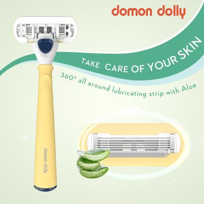 China Yellow Five Blade 5 Blade Razor Ladies Women Shaving Razor Hair Removal Razor for sale