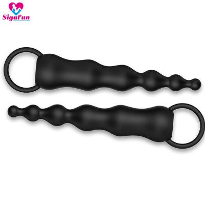 China Strong USB Silicone Rechargeable Butt Plug Anal Massager Vibration Stimulator Anal Butt Beads Plug for sale