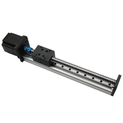 China Hotels Motorized 100mm 200mm 500mm Stroke Linear Actuator Guide Stepper Motor Driven Way For CNC Machine for sale