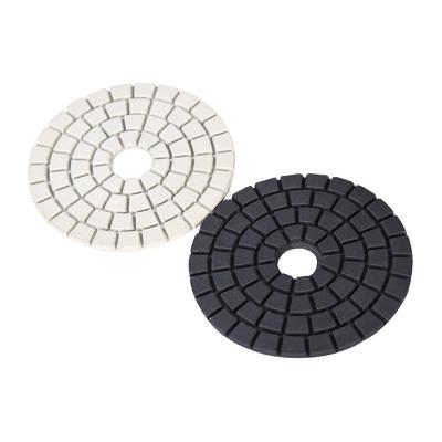 China Stone polishing new quality 100mm 4inch 125mm Buff Diamond Polishing Pads 5 inch white and black for sale