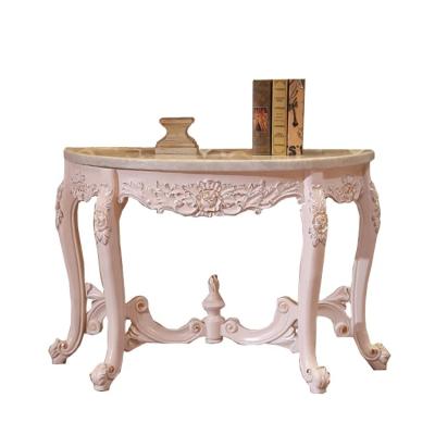 China Hand Made Carving Style Dining Room Living Room Used European Style Carving Wood Console Table for sale