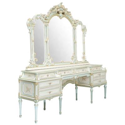 China (Other) Quality Guaranteed Style French Classic Colorful Vanity Table Adjustable With Dressing Table Mirror Model EL-825 for sale