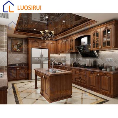 China EUROPEAN Foshan Manufacturers Custom Kitchen Modular Cupboard Kitchen Island Long Wooden Sideboards for sale