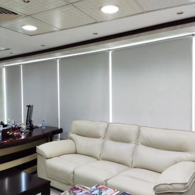 China Blackout Plain Environmental Full Blind Fabrics Roll Shade For Window Coverings for sale