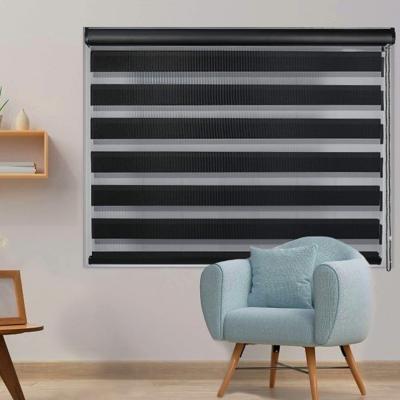 China UV Protection Customized Size Zebra Blinds Day And Night Shade Doubles Window Roll Curtain Remote Blinds for sale