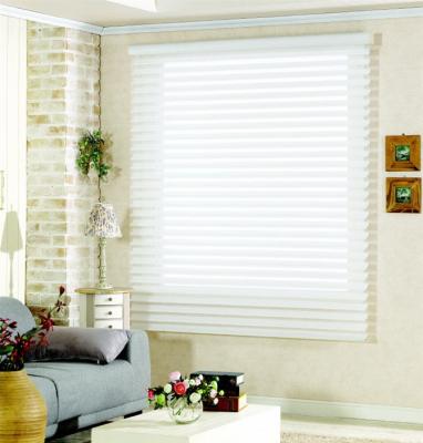 China UV Protection Day Night Vision Remote Control Shangrila Motorized Shades for sale