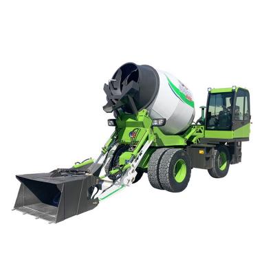 China Building Material Shops 3.5 CBM Self Feeding Concrete Mixer Truck Mixing System for sale