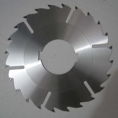 China carbide multiple blade saw cutting aluminum with 4 scraping grooves knife blade for sale