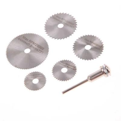 China hojas de sierra determinadas de la circular del HSS del paquete 6pcs de las herramientas eléctricas de Dremel de los accesorios del corte de aluminio de madera rotatorio de las hojas de sierra en venta