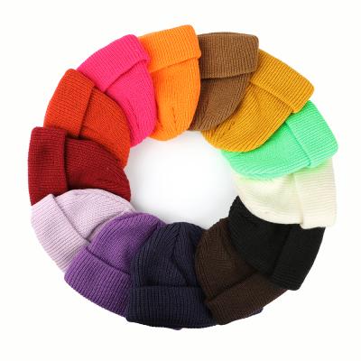 China COMMON Choice Materials Winter Cuffed Knitted Beanie Hat Toque Cap With Custom Embroidery Logo for sale