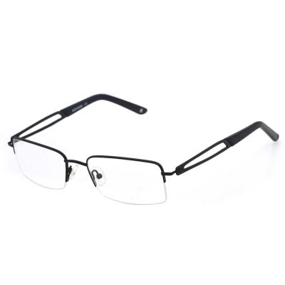 China New Design Acetate Temples Rectangle Half Rim Eyeglasses Combo Rim Ready Stock Metal Eyeglasses Optical Half Sights for sale