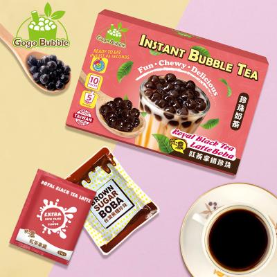 China Taiwan Instant Gluten Free tTea Bubble Tapioca Pearl Unfrozen Caramel Powder Boba Tea for sale