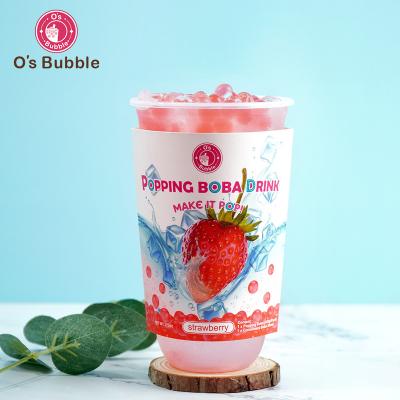 China Instant Popping Boba's First Choice For Afternoon Tea Strawberry Flavor Popping Boba for sale