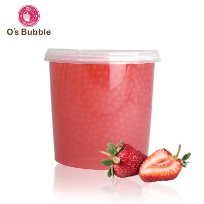 China 3.4KG Instant Delicious Strawberry Bursting Flavor Popping Boba for sale