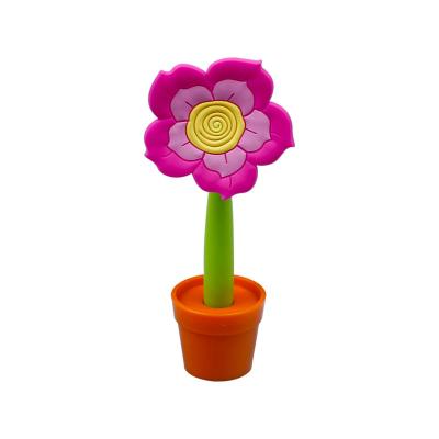 China office & Wholesale Creative Plants Realistic Creative Flowers School Pen Can Printing LOGO Advertising Pen Cartoon Ball Pen Potting for sale