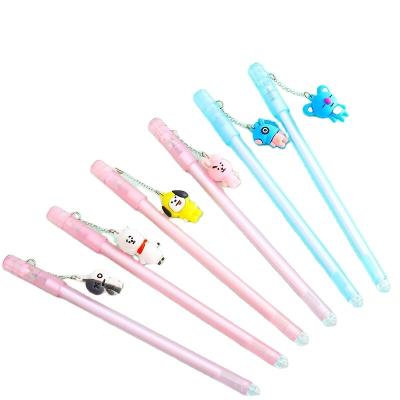 China Natural Creative Cute Animal Transparent Color Stick Pendant Neutral Pen for sale