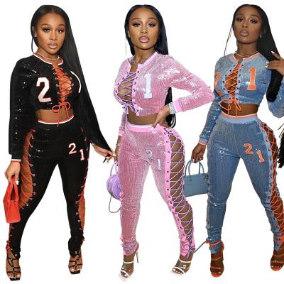 China Viable Custom Blank Logo Women's Sweatsuit Sets Autumn Women's Two-Piece Pants Set Stacked Sportswear Casual Sweatshirt Tops Set Women's for sale